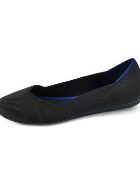 Rothy's The Daily Flat Black Knit with Round Toe Size 9.5